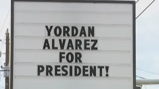 Houston restaurant supporting Astros player Yordan Alvarez for President