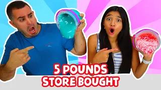 FIX THIS 5 GALLON OF STORE BOUGHT SLIME CHALLENGE WITH SUPER DAD!!