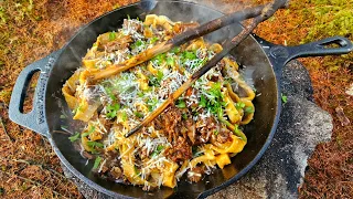 Beef Short Rib Ragu - Comfort Food, perfect for cold evenings. ASMR outdoor cooking.