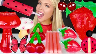 ASMR STRAWBERRY DESSERT, MUSHROOM MERINGUE, BABYBEL CHEESE, MUSHROOM GLASS MUKBANG 먹방