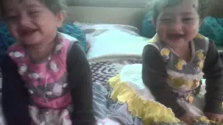 How two cutest twins react on sneezing , Amazing..