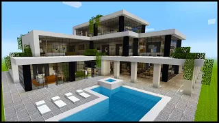 Minecraft: How to Build a Modern Mansion | PART 4 (Interior 2/3)