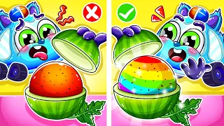 Colorful Watermelon🍉Watermelon Is Growing In My Tummy🚓🚗🚌🚑+More Nursery Rhymes by Baby Cars & Friends