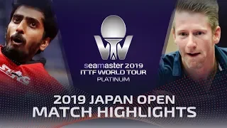 Ruwen Filus vs Sathiyan Gnanasekaran | 2019 ITTF Japan Open Highlights (Pre)