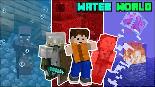 Beating Minecraft UNDERWATER (with pufferfish)