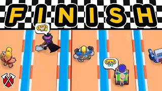 SPEED RACE WITH ALL BRAWLERS! WHO IS FASTEST?