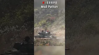 대한민국 육군 M48A5 패튼 전차 주포 사격 [ South Korean Army M48A5 Patton tanks firing ]