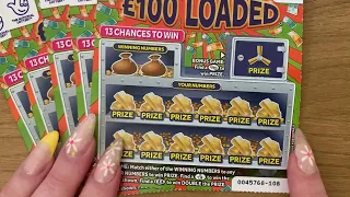 £100 Loaded National Lottery £2 Scratch Cards