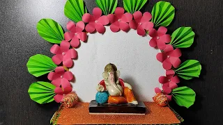 DIY -Eco Friendly Ganesh Makhar Decoration Ideas- Ganapathi Makhar 2023-Ganapathi Decoration