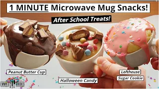 1 MINUTE Microwave MUG SNACKS ! EASY After School SNACKS!