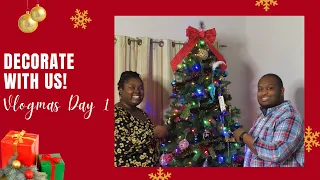 Decorate the Christmas Tree with Us | vlogmas Day 1 |