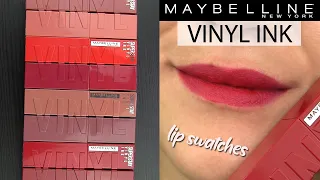 Maybelline VINYL INK Liquid Lipcolors // LIP SWATCHES & Review