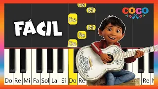 RECUÉRDAME - COCO - TUTORIAL DE PIANO FÁCIL - PIANO FÁCIL CON NOTAS