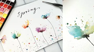 NO FAIL Aesthetic watercolour flowers technique | Colour matching ideas