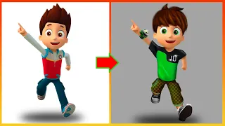 Ryder Pawpatrol Glow Up Ben10 - Pawpatrol Art