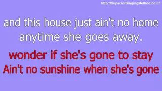 Karaoke Bill Withers - Ain't No Sunshine (Lyrics and Instrumental)