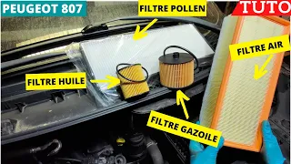 TUTO :  PEUGEOT 807 VIDANGE MOTEUR/REMPLACEMENT DE TOUS LES FILTRES !