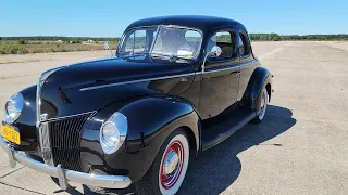 Rare 1940 Ford 5 Window Coupe For Sale~Merc Flathead~All Original Metal and Very Original