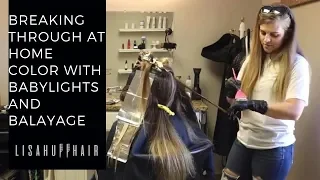 Breaking through at home hair color with babylights and Balayage