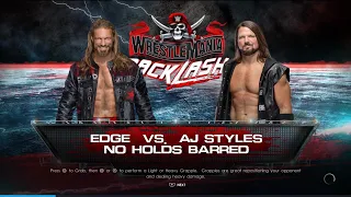 WWE 2K22 Gameplay Edge vs AJ Styles WrestleMania Backlash