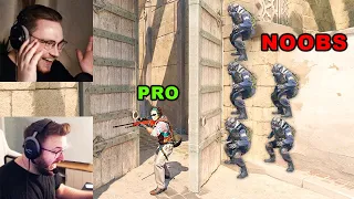 can 5 cs2 noobs beat a pro player...