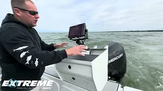 Extreme Boats 695 Game King 23' Test Run with Mercury 200hp and SeaKeeper Ride (440) 221-9001