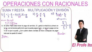 OPERACIONES CON NUMEROS RACIONALES   EJERCICIOS RESUELTOS