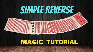 Make A Card Turn Face Up In A Regular Deck Of Cards - Simple Reverse - Magic Card Trick Tutorial