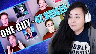 Shandab3ar Reacts: ONE GUY, 42 VOICES (Mandalorian, Harry Potter, SpongeBob, South Park)