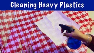 ASMR Cleaning Heavy Plastic (No talking) Thrift Shop Haul/Heavy plastic crinkles.
