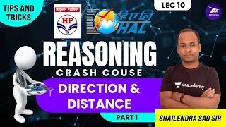 Reasoning |  Direction and Distance -1 |HPCL | GATE | ESE | HAL | AFCAT | Campus Placement