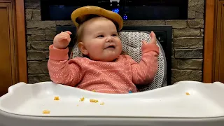 Cute Baby Eats Garlic Chicken Nuggets. #funny #silly #baby