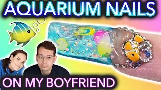 I Give My Boyfriend Aquarium Nails