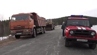 Учебная тревога: ликвидация ЧС на Кальинском водохранилище