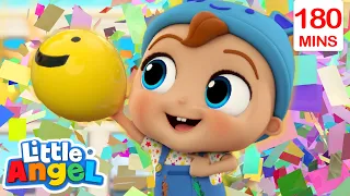 Baby John Funny Balloons Party🎈 Bingo and Baby John | Little Angel Nursery Rhymes and Kids Songs