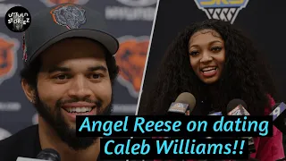 Angel Reese in an interview rumored to be dating caleb Williams🤗