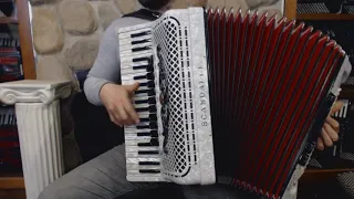 SCANSUPVIXWH -  White Scandalli Super VI Extreme Piano Accordion LMMH 41 120 $11999