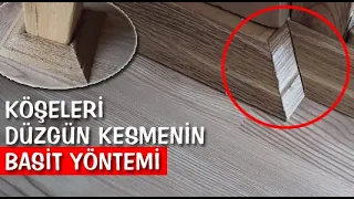 Ahşap köşeleri düzgün kesmenin basit yöntemi: Ahşap gönye kutusu