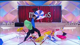 Wu jie 吴杰 parasol magic act SBT (TV Brazil) Programa Silvio Santos 2014 / Concurso de Mágicos