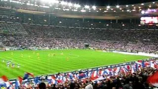 Franch supporters praising Thierry Henry on Stade de France, September 5, France vs Romania