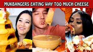 MUKBANGERS DIPPING THEIR FOOD IN WAY TOO MUCH CHEESE SAUCE FOR 10 MINUTES