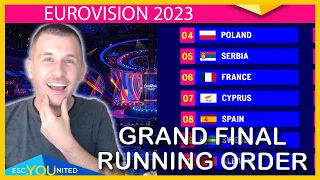 Eurovision 2023 Grand Final Running Order revealed