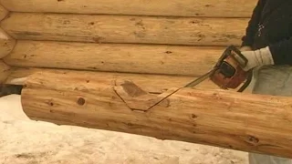 Building log cabin: How to cut notches