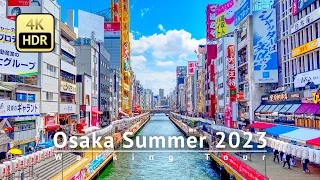 Osaka Summer 2023 Walking Tour - Osaka Japan [4K/HDR]