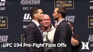 UFC 194 / TUF Finale Main Event Staredowns: Aldo vs McGregor, Weidman vs Rockhold, Edgar vs Mendes