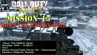 Call of Duty : Modern Warfare 3 - Walkthrough - Mission 15 : Down the Rabbit Hole  ꠱ Part – 15 (MW3)