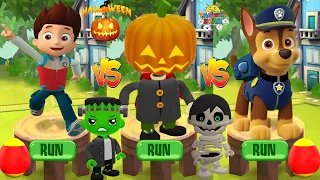 Tag with Ryan vs PAW Patrol Ryder Run - Chase vs Jack O'Lantern Ryan vs Pups All Characters Unlocked