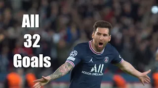 Lionel Messi All 32 Goals PSG