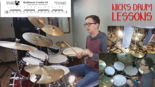 Rudiment Combo #4  Single Stroke/6 Stroke Roll - Nick's Drum Lessons