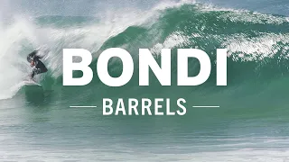 Bondi Beach - Local surfers tuck into some perfect barrels